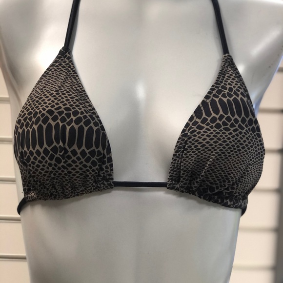 Chica Rica black and taupe animal print bikini size small - Picture 2 of 5